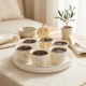 Coffee Cup Set 6 Pcs With Tray